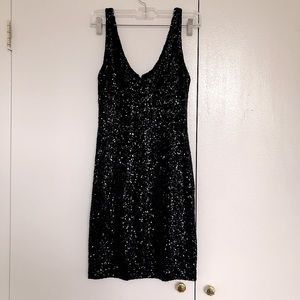 Black sequined minidress